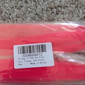 Hot Pink Hair Pieces